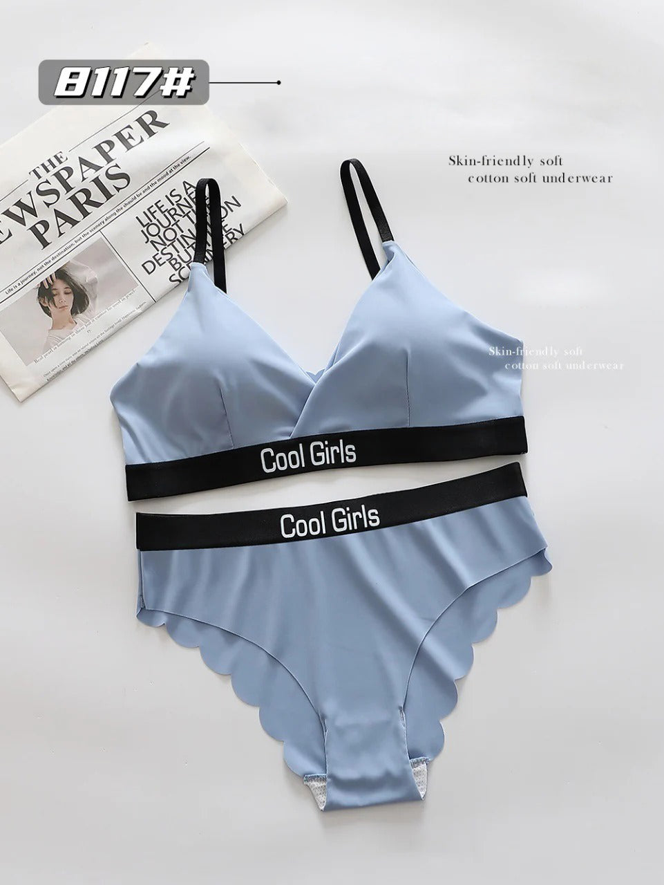 Cool Girls Triangle Cup Comfortable Light Padded Daily Wear Bra & Panty Set