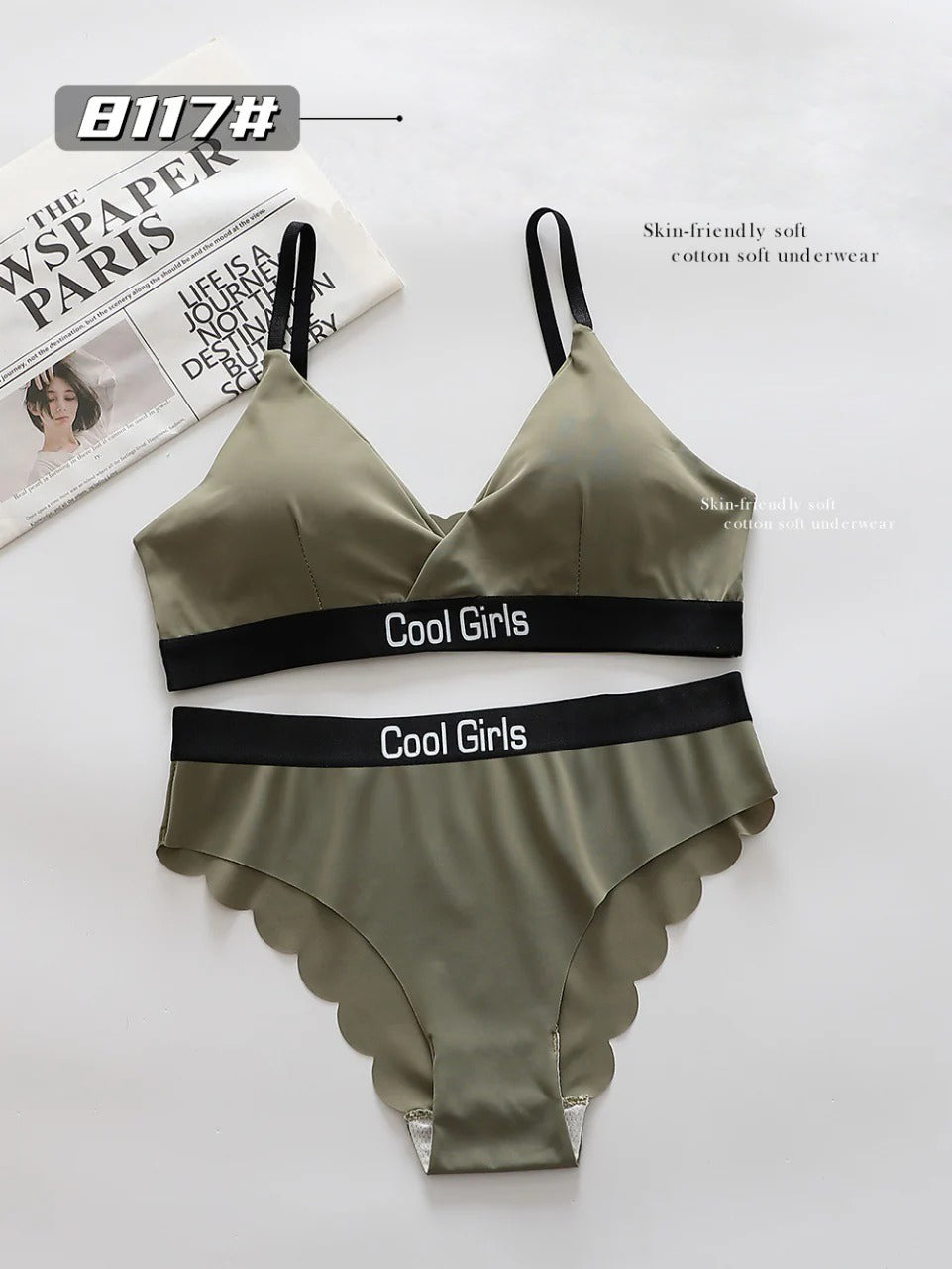 Cool Girls Triangle Cup Comfortable Light Padded Daily Wear Bra & Panty Set