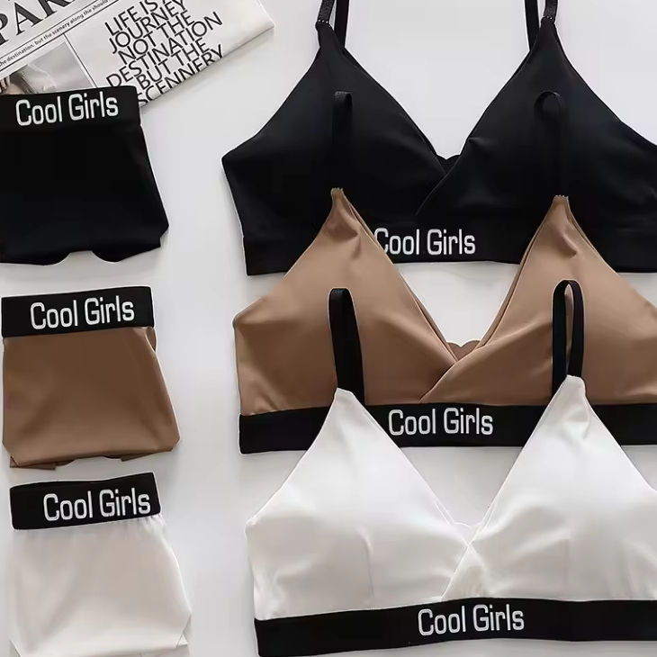 Cool Girls Triangle Cup Comfortable Light Padded Daily Wear Bra & Panty Set